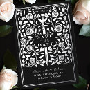 Search for black silver save date invitations Elegant