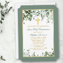 Search for boy first communion invitations Gold cross