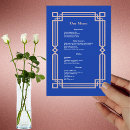 Search for gold border wedding menus Navy blue