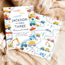 Search for cars and trucks birthday invitations Transportation party