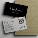 Search for simple plain white business cards Qr code