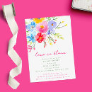 Search for bright floral bridal shower invitations Love in bloom