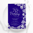 Search for purple 70th birthday invitations Roses