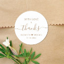 Search for love and thanks wedding stickers Modern
