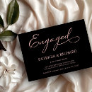 Search for rose gold engagement party invitations Calligraphy