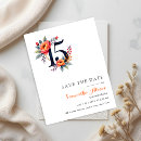 Search for rectangle quinceanera save the dates 15 years old