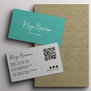 Search for teal business cards Qr code