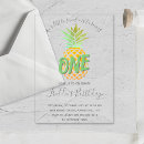 Search for pineapple 1st birthday invitations Watercolor