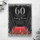 Search for glamorous 60th birthday invitations Silver