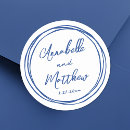 Search for monogram frame stickers Blue and white