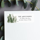 Search for rustic winter return address labels Pine trees