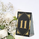Search for glamourous table cards Black and gold