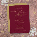 Search for red and gold wedding invitations Minimalist