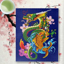 Search for chinese dragon puzzles Blue
