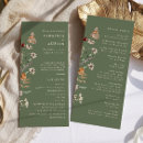 Search for greenery wedding programmes Ceremony