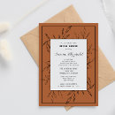 Search for foliage bridal shower invitations Simple