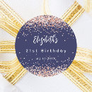 Search for navy and rose gold stickers Sweet 16