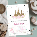 Search for gold princess baby shower invitations Castle