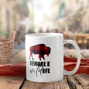 Search for funny buffalo mugs Red and black