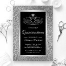 Search for black silver quinceanera invitations Sparkle