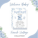 Search for blue elephant baby shower invitations Vintage