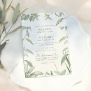 Search for painted watercolor leaves wedding invitations Green and white