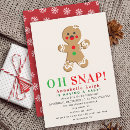Search for gingerbread cookie invitations Oh snap