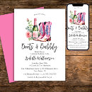 Search for boots and bubbly bridal shower invitations Western