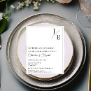 Search for monogram rehearsal dinner invitations White