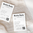 Search for unique rsvp cards Black and white