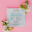 Search for turquoise and silver invitations Sparkly