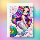 Search for water bubble postcards Mermaid