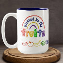 Search for blue and lime green mugs Colourful