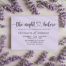 Search for purple rehearsal dinner invitations Typography