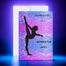 Search for gymnastics birthday invitations Glitter