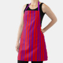 Search for purple striped aprons Red