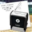Search for baseball rubber stamps Return address