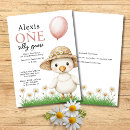 Search for daisy 1st birthday invitations One silly goose
