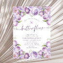 Search for purple butterfly bridal shower invitations Lifetime of butterflies