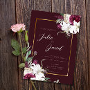 Search for rustic winery wedding invitations Watercolor red botanical flower