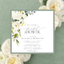 Search for green and white bridal shower invitations Elegant