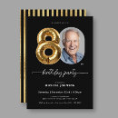 Search for gold black balloons invitations Celebration