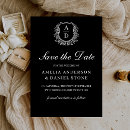 Search for crest save the dates Monogram monogrammed name initials
