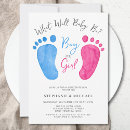 Search for feet gender reveal invitations He or she