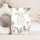 Search for wild one safari animals baby shower invitations Zebra