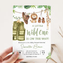 Search for tropical baby shower invitations Little wild one