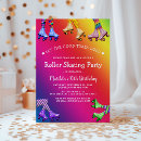 Search for rainbow skate invitations Retro