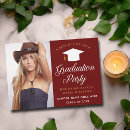 Search for red and gold graduation invitations Chic