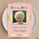 Search for rose gold 90th birthday invitations 90 years old