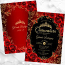 Search for elegant red quinceanera invitations Floral